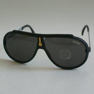 NWT True Vintage "Turbo" logo combo sports Herrera II style Aviator sunglasses